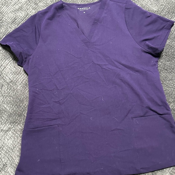 Purple Mandala Scrub Top - Picture 2 of 4